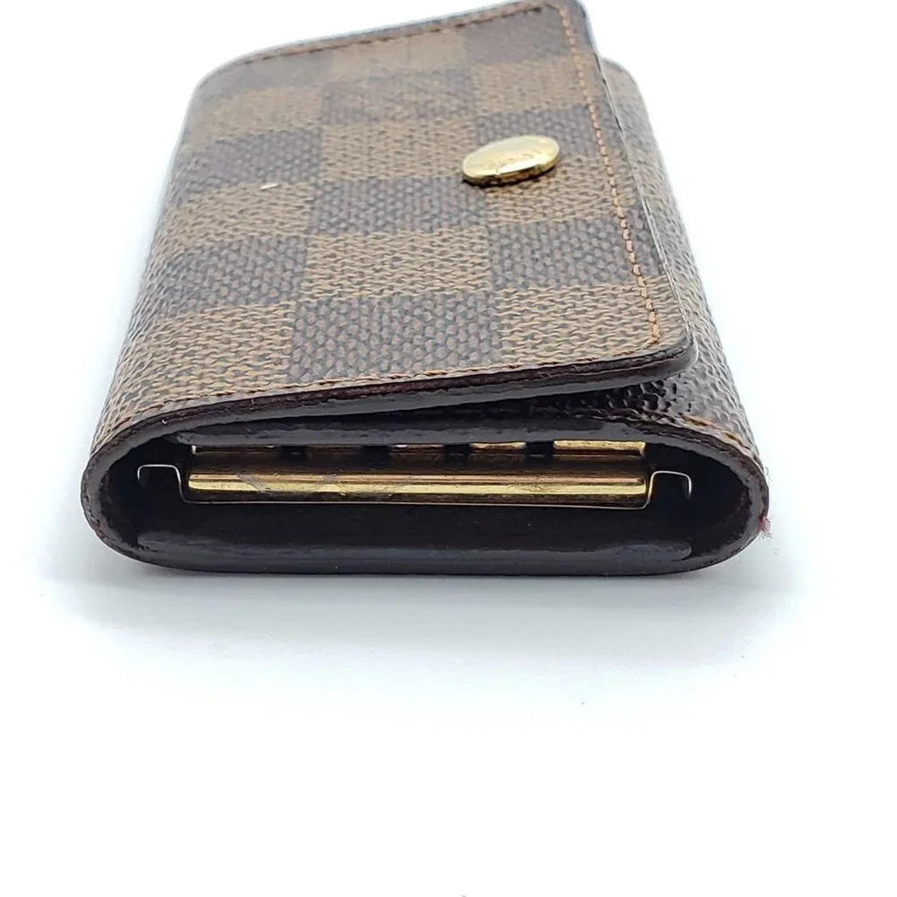 100% Authentic Louis Vuitton Damier Multicles 4 Ring Key Case